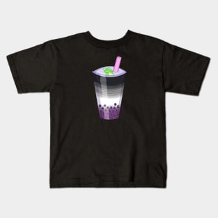 Asexual Pride Bubble Tea Kids T-Shirt